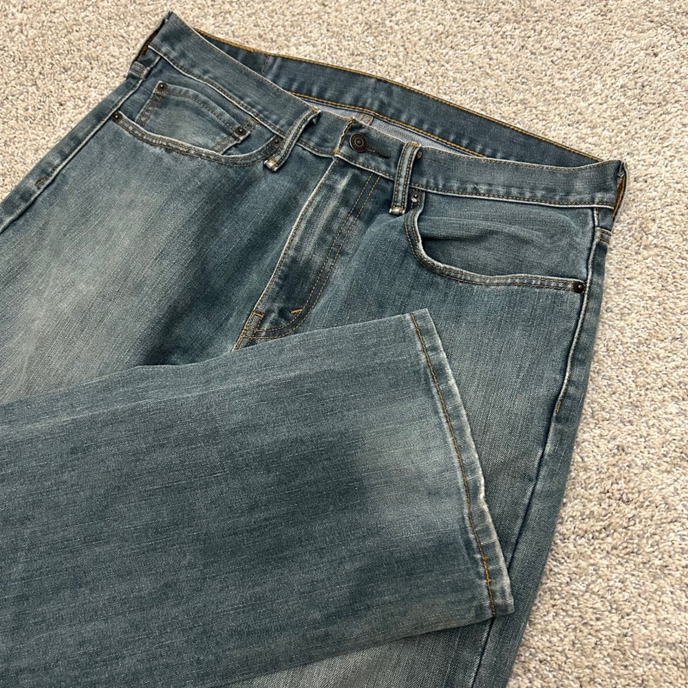 Levi's 559 Relaxed Straight Jeans 34x32 (Fits 34X31) Blue Medium Wash Denim